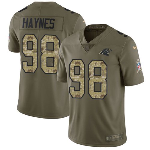 Nike Panthers 98 Marquis Haynes Olive Camo Salute To Service Limited Jersey Nike Panthers 98 Marquis Haynes Olive Camo Salute To Service Limited Jersey
