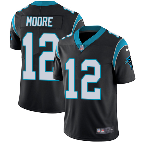 Nike Panthers #12 DJ Moore Black Team Color Men's Stitched NFL Vapor Untouchable Limited Jersey Nike Panthers #12 DJ Moore Black Team Color Men's Stitched NFL Vapor Untouchable Limited Jersey