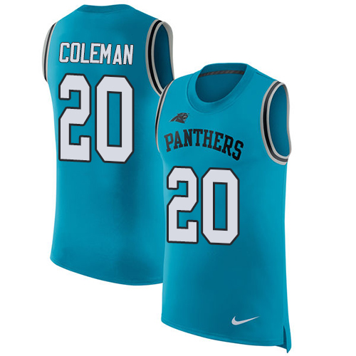 Nike Panthers #20 Kurt Coleman Blue Alternate Men's Stitched NFL Limited Rush Tank Top Jersey Nike Panthers #20 Kurt Coleman Blue Alternate Men's Stitched NFL Limited Rush Tank Top Jersey