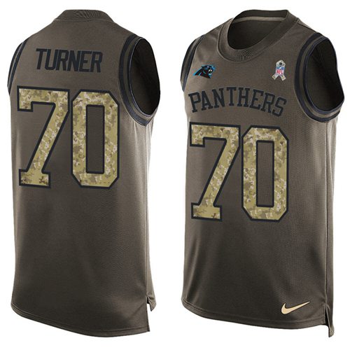 Nike Panthers #70 Trai Turner Green Men's Stitched NFL Limited Salute To Service Tank Top Jersey Nike Panthers #70 Trai Turner Green Men's Stitched NFL Limited Salute To Service Tank Top Jersey