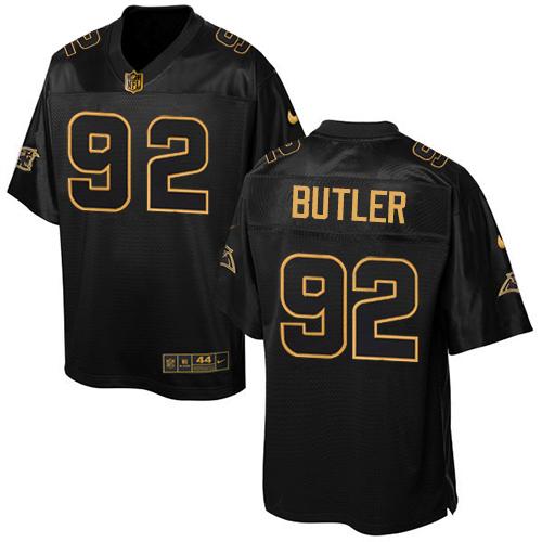 Nike Panthers #92 Vernon Butler Black Men's Stitched NFL Elite Pro Line Gold Collection Jersey Nike Panthers #92 Vernon Butler Black Men's Stitched NFL Elite Pro Line Gold Collection Jersey