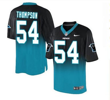 Nike Carolina Panthers #54 Shaq Thompson BlackBlue Men's Stitched NFL Elite Fadeaway Fashion Jersey