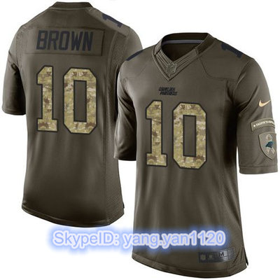 Nike Panthers #10 Corey Brown Green Men's Stitched NFL Limited Salute to Service Jersey