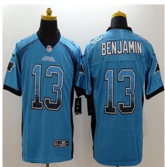 New Carolina Panthers #13 Kelvin Benjamin Blue Alternate Men's Stitched NFL Elite Drift Fashion Jersey
