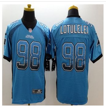 New Carolina Panthers #98 Star Lotulelei Blue Alternate Men's Stitched NFL Elite Drift Fashion Jersey