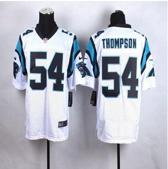 New Carolina Panthers #54 Shaq Thompson White Men's Stitched NFL Elite Jersey