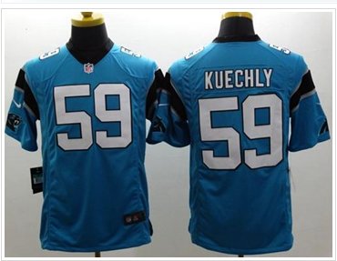 NEW Carolina Panthers #59 Luke Kuechly Blue Alternate NFL Game Jersey