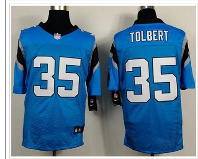 NEW Carolina Panthers #35 Mike Tolbert Blue Alternate NFL Elite Jersey