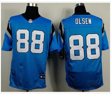 NEW Carolina Panthers #88 Greg Olsen Blue Alternate NFL Elite Jersey