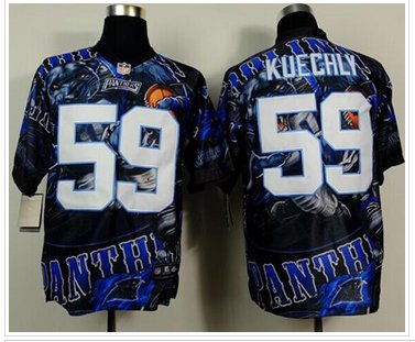 NEW Carolina Panthers #59 Luke Kuechly Team Color NFL Elite Fanatical Version Jersey