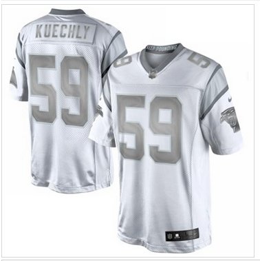New Carolina Panthers #59 Luke Kuechly White Platinum Jersey