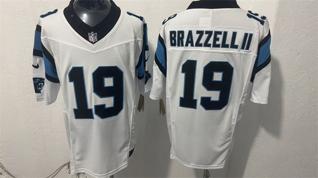 Men's Carolina Panthers #19 Chris Brazzell II White F.U.S.E. Vapor Limited Stitched Football Jersey