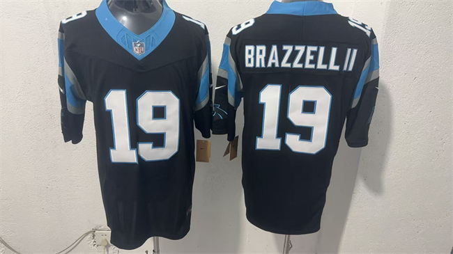 Men's Carolina Panthers #19 Chris Brazzell II Black F.U.S.E. Vapor Limited Stitched Football Jersey Men's Carolina Panthers #19 Chris Brazzell II Black F.U.S.E. Vapor Limited Stitched Football Jersey