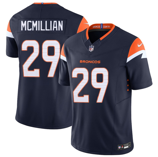 Men's Denver Broncos #29 Ja'Quan McMillan Navy F.U.S.E. Vapor Limited Stitched Football Jersey Men's Denver Broncos #29 Ja'Quan McMillan Navy F.U.S.E. Vapor Limited Stitched Football Jersey