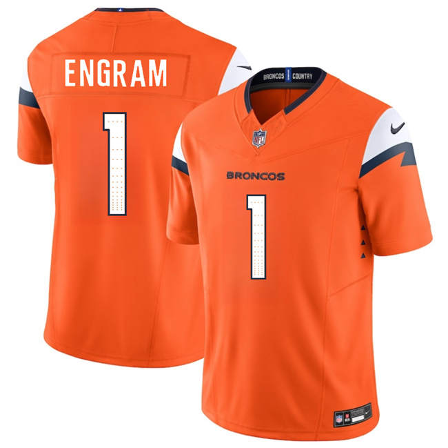 Men's Denver Broncos #1 Evan Engram Orange 2024 F.U.S.E. Vapor Limited Stitched Football Jersey Men's Denver Broncos #1 Evan Engram Orange 2024 F.U.S.E. Vapor Limited Stitched Football Jersey