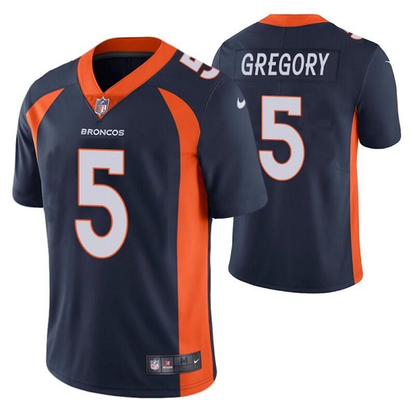Men's Denver Broncos #5 Randy Gregory Navy Vapor Untouchable Limited Stitched Jersey Men's Denver Broncos #5 Randy Gregory Navy Vapor Untouchable Limited Stitched Jersey
