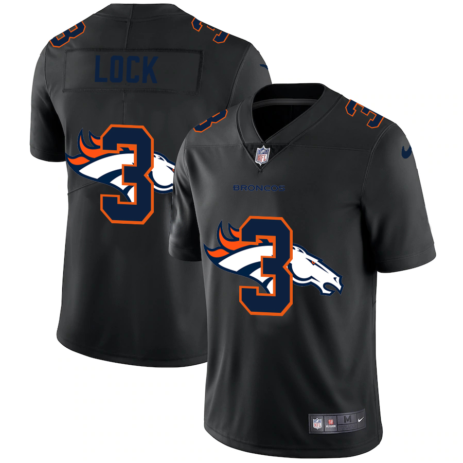 Denver Broncos #3 Drew Lock Men's Nike Team Logo Dual Overlap Limited NFL Jersey Black Denver Broncos #3 Drew Lock Men's Nike Team Logo Dual Overlap Limited NFL Jersey Black