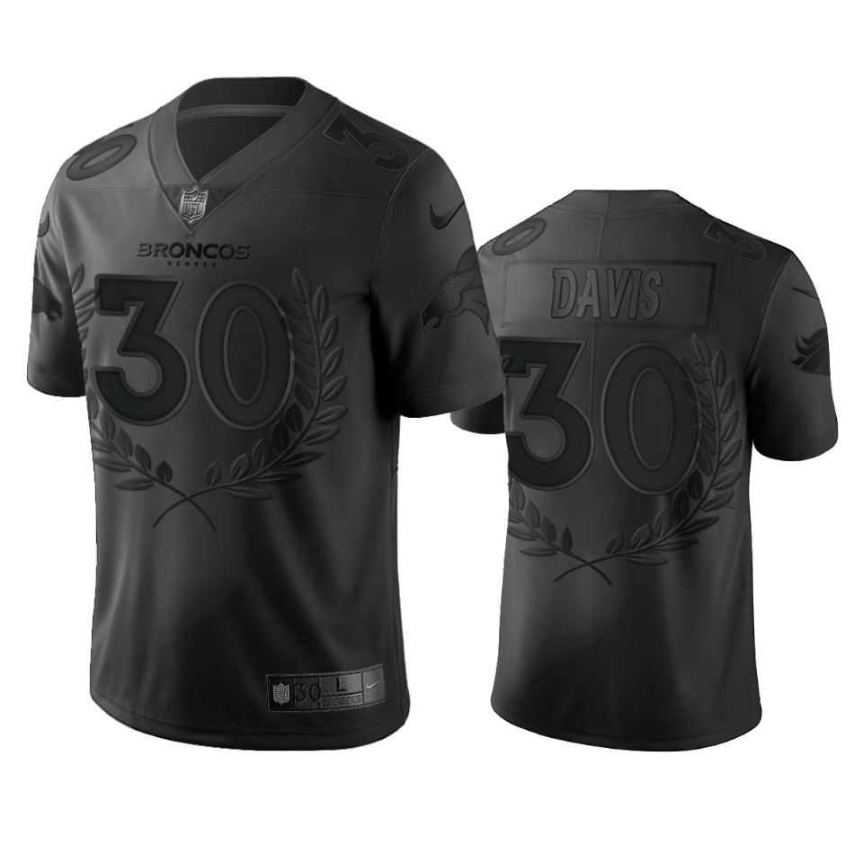 Denver Broncos #30 Terrell Davis Men's Nike Black NFL MVP Limited Edition Jersey Denver Broncos #30 Terrell Davis Men's Nike Black NFL MVP Limited Edition Jersey