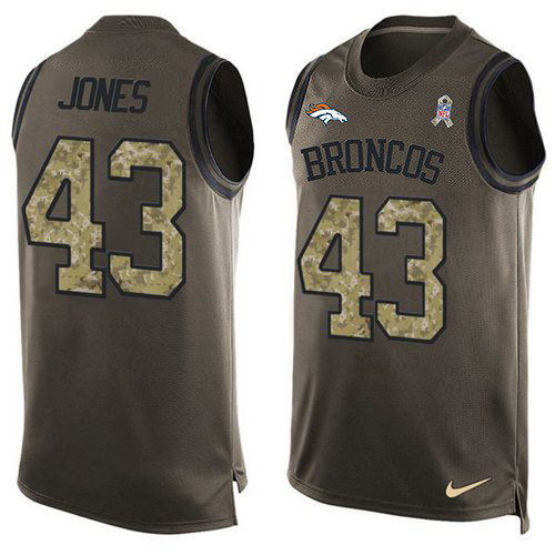 Nike Broncos #43 Joe Jones Green Men's Stitched NFL Limited Salute To Service Tank Top Jersey Nike Broncos #43 Joe Jones Green Men's Stitched NFL Limited Salute To Service Tank Top Jersey
