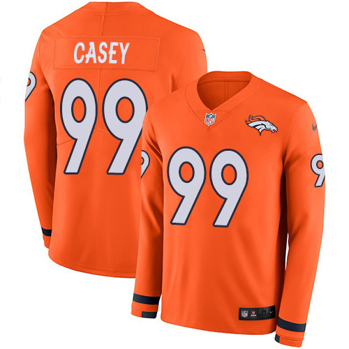 Nike Broncos #99 Jurrell Casey Orange Team Color Men's Stitched NFL Limited Therma Long Sleeve Jersey Nike Broncos #99 Jurrell Casey Orange Team Color Men's Stitched NFL Limited Therma Long Sleeve Jersey