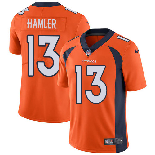 Nike Broncos #13 KJ Hamler Orange Team Color Men's Stitched NFL Vapor Untouchable Limited Jersey Nike Broncos #13 KJ Hamler Orange Team Color Men's Stitched NFL Vapor Untouchable Limited Jersey