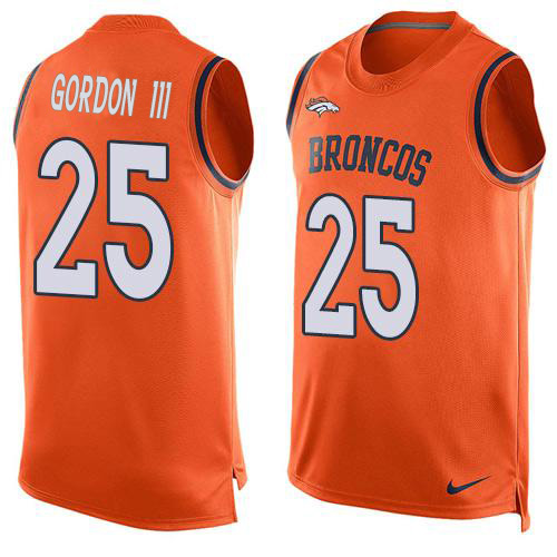Nike Broncos #25 Melvin Gordon III Orange Team Color Men's Stitched NFL Limited Tank Top Jersey Nike Broncos #25 Melvin Gordon III Orange Team Color Men's Stitched NFL Limited Tank Top Jersey