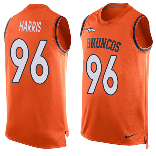 Nike Broncos #96 Shelby Harris Orange Team Color Men's Stitched NFL Limited Tank Top Jersey Nike Broncos #96 Shelby Harris Orange Team Color Men's Stitched NFL Limited Tank Top Jersey
