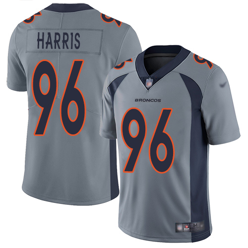 Nike Broncos #96 Shelby Harris Gray Men's Stitched NFL Limited Inverted Legend Jersey Nike Broncos #96 Shelby Harris Gray Men's Stitched NFL Limited Inverted Legend Jersey