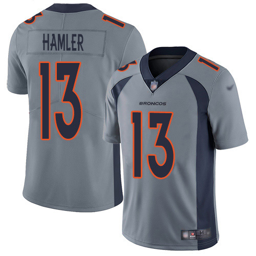 Nike Broncos #13 KJ Hamler Gray Men's Stitched NFL Limited Inverted Legend Jersey Nike Broncos #13 KJ Hamler Gray Men's Stitched NFL Limited Inverted Legend Jersey