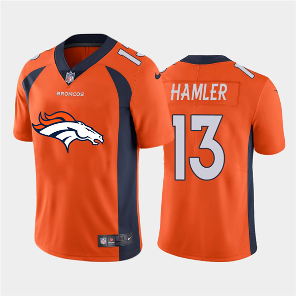 Nike Broncos 13 KJ Hamler Orange Team Big Logo Vapor Untouchable Limited Jersey Nike Broncos 13 KJ Hamler Orange Team Big Logo Vapor Untouchable Limited Jersey