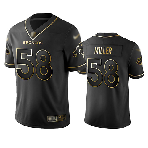 Broncos #58 Von Miller Black Men's Stitched Football Limited Golden Edition Jersey Broncos #58 Von Miller Black Men's Stitched Football Limited Golden Edition Jersey