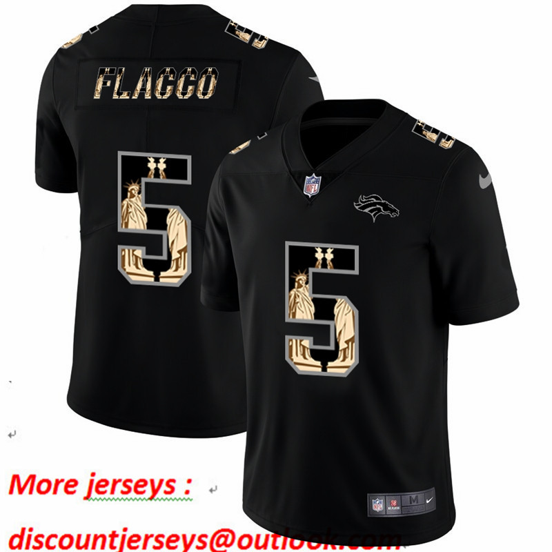Nike Broncos 5 Joe Flacco Black Statue Of Liberty Limited Jersey Nike Broncos 5 Joe Flacco Black Statue Of Liberty Limited Jersey