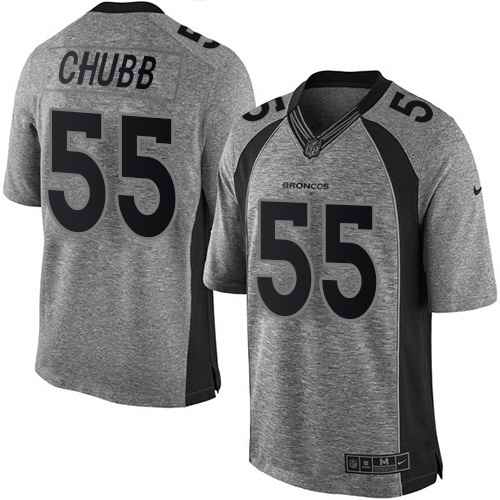 Nike Broncos 55 Bradley Chubb Gray Gridiron Gray Limited Jersey Nike Broncos 55 Bradley Chubb Gray Gridiron Gray Limited Jersey