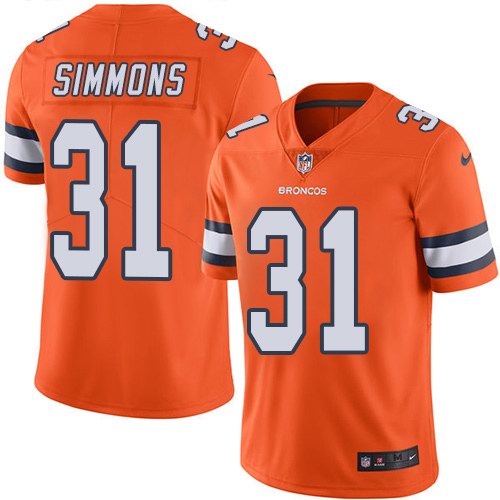 Nike Broncos 31 Justin Simmons Orange Color Rush Limited Jersey Nike Broncos 31 Justin Simmons Orange Color Rush Limited Jersey