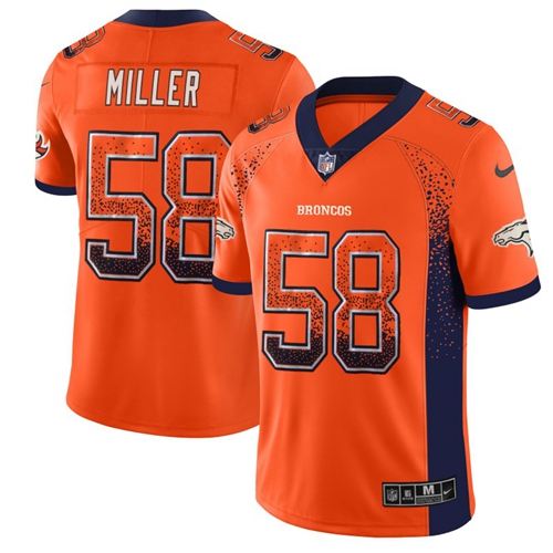 Nike Broncos #58 Von Miller Orange Team Color Men's Stitched NFL Limited Rush Drift Fashion Jersey Nike Broncos #58 Von Miller Orange Team Color Men's Stitched NFL Limited Rush Drift Fashion Jersey