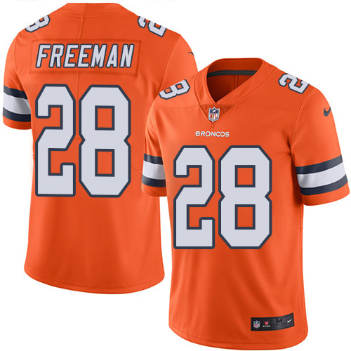Nike Broncos #28 Royce Freeman Orange Men's Stitched NFL Limited Rush Jersey Nike Broncos #28 Royce Freeman Orange Men's Stitched NFL Limited Rush Jersey