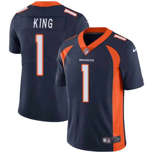 Nike Broncos #1 Marquette King Navy Blue Alternate Men's Stitched NFL Vapor Untouchable Limited Jersey Nike Broncos #1 Marquette King Navy Blue Alternate Men's Stitched NFL Vapor Untouchable Limited Jersey