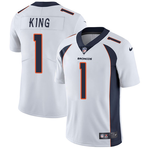 Nike Broncos #1 Marquette King White Men's Stitched NFL Vapor Untouchable Limited Jersey Nike Broncos #1 Marquette King White Men's Stitched NFL Vapor Untouchable Limited Jersey