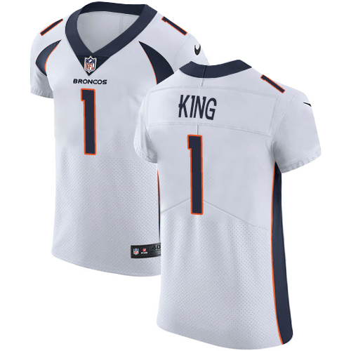 Nike Broncos #1 Marquette King White Men's Stitched NFL Vapor Untouchable Elite Jersey Nike Broncos #1 Marquette King White Men's Stitched NFL Vapor Untouchable Elite Jersey