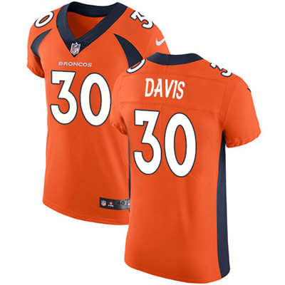 Nike Broncos #30 Terrell Davis Orange Team Color Men's Stitched NFL Vapor Untouchable Elite Jersey Nike Broncos #30 Terrell Davis Orange Team Color Men's Stitched NFL Vapor Untouchable Elite Jersey