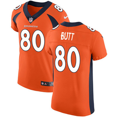 Nike Broncos #80 Jake Butt Orange Team Color Men's Stitched NFL Vapor Untouchable Elite Jersey Nike Broncos #80 Jake Butt Orange Team Color Men's Stitched NFL Vapor Untouchable Elite Jersey