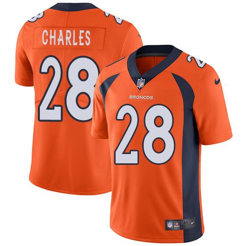 Nike Broncos #28 Jamaal Charles Orange Team Color Men's Stitched NFL Vapor Untouchable Limited Jersey Nike Broncos #28 Jamaal Charles Orange Team Color Men's Stitched NFL Vapor Untouchable Limited Jersey