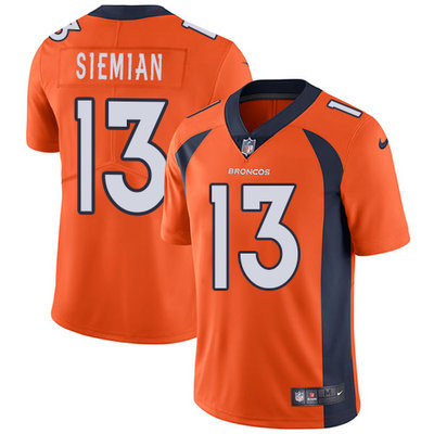 Nike Broncos #13 Trevor Siemian Orange Team Color Men's Stitched NFL Vapor Untouchable Limited Jersey Nike Broncos #13 Trevor Siemian Orange Team Color Men's Stitched NFL Vapor Untouchable Limited Jersey