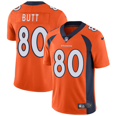 Nike Broncos #80 Jake Butt Orange Team Color Men's Stitched NFL Vapor Untouchable Limited Jersey Nike Broncos #80 Jake Butt Orange Team Color Men's Stitched NFL Vapor Untouchable Limited Jersey