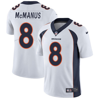 Nike Broncos #8 Brandon McManus White Men's Stitched NFL Vapor Untouchable Limited Jersey Nike Broncos #8 Brandon McManus White Men's Stitched NFL Vapor Untouchable Limited Jersey