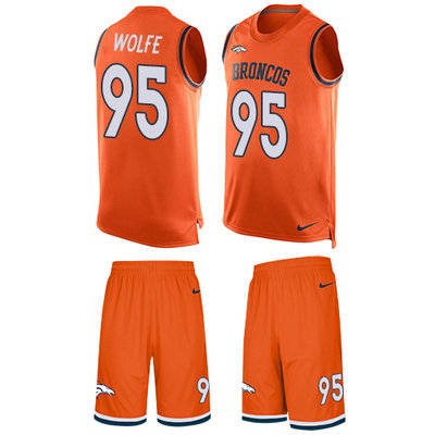 Nike Broncos #95 Derek Wolfe Orange Team Color Men's Stitched NFL Limited Tank Top Suit Jersey Nike Broncos #95 Derek Wolfe Orange Team Color Men's Stitched NFL Limited Tank Top Suit Jersey
