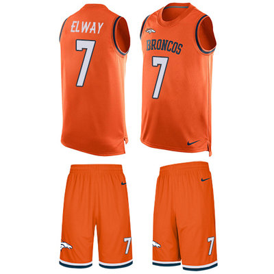 Nike Broncos #7 John Elway Orange Team Color Men's Stitched NFL Limited Tank Top Suit Jersey Nike Broncos #7 John Elway Orange Team Color Men's Stitched NFL Limited Tank Top Suit Jersey