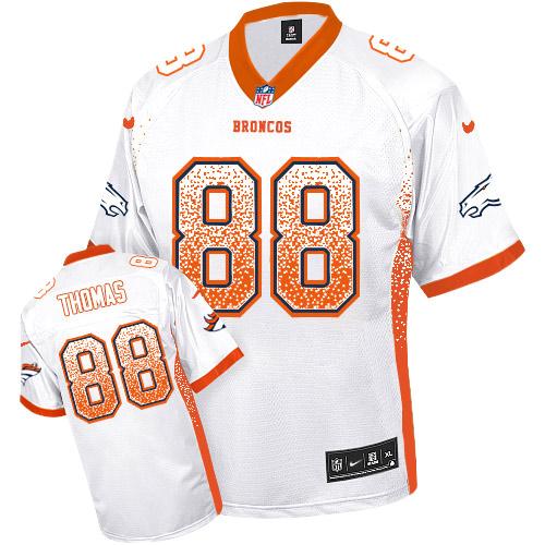 Nike Broncos #88 Demaryius Thomas White Men's Stitched NFL Elite Drift Fashion Jersey Nike Broncos #88 Demaryius Thomas White Men's Stitched NFL Elite Drift Fashion Jersey