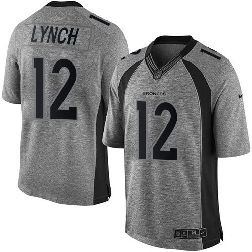 Nike Broncos #12 Paxton Lynch Gray Men's Stitched NFL Limited Gridiron Gray Jersey Nike Broncos #12 Paxton Lynch Gray Men's Stitched NFL Limited Gridiron Gray Jersey