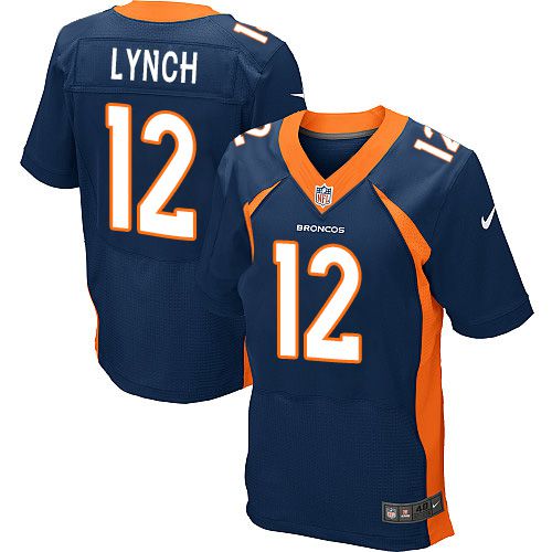Nike Broncos #12 Paxton Lynch Navy Blue Alternate Men's Stitched NFL New Elite Jersey Nike Broncos #12 Paxton Lynch Navy Blue Alternate Men's Stitched NFL New Elite Jersey